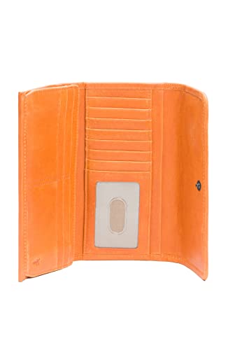 Frye Sunset Leather Continental Snap Wallet One Size
