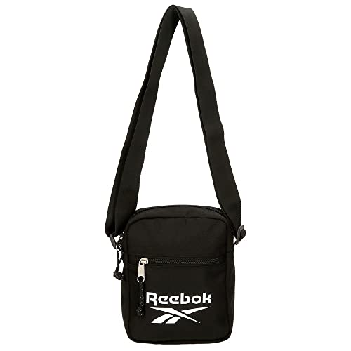 Reebok Boston Designer Shoulder Bag, Black, Polyester, 17x21x7cm