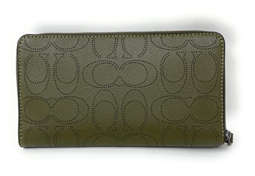 Coach Signature Kelp PVC Phone Wallet Wristlet