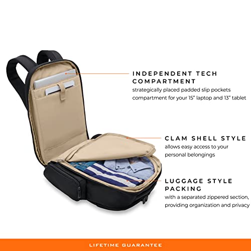 Briggs & Riley Baseline Black Traveller Backpack