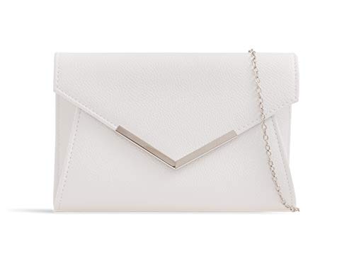 LeahWard White Clutch for Wedding and Prom Night
