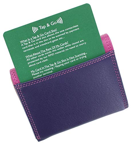 Visconti Rainbow Collection small leather RFID b枚rse RB126