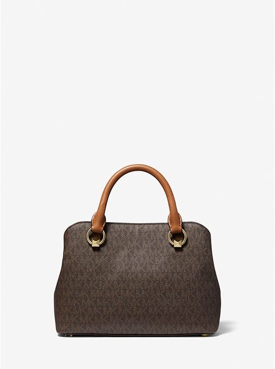 MICHAEL KORS Small Logo Satchel Crossbody - Brown