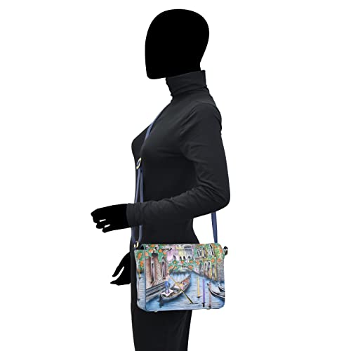 Anuschka Hand-Painted Leather Crossbody - Venetian Story