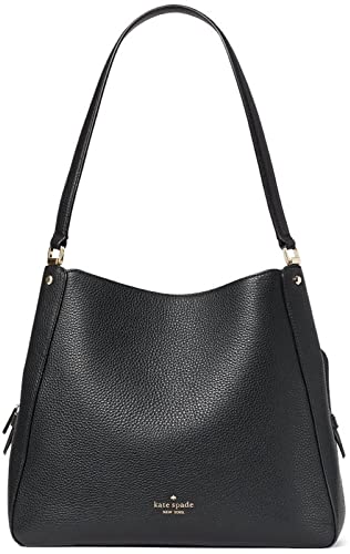 Kate Spade Black Leila Medium Triple Compartment Shoulder Bag