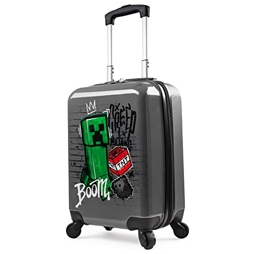 Kids Minecraft Creeper Cabin Bag with Wheels