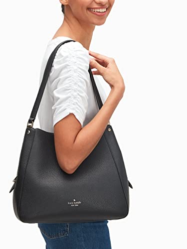 Kate Spade Black Leila Medium Triple Compartment Shoulder Bag