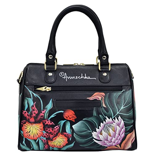 Anuschka Hand-Painted Leather Satchel Shoulder Bag - Island Escape