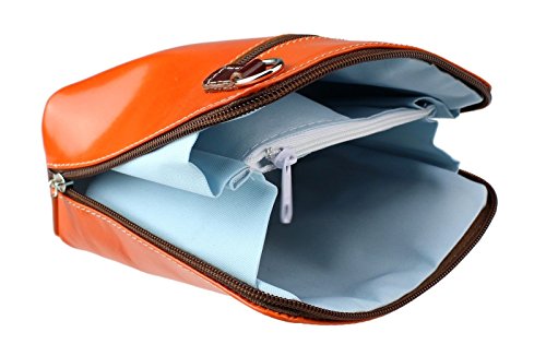 Vera Pelle Mini Italian Real Leather Cross-Body Handbag