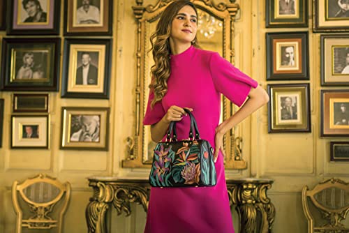 Anuschka Hand-Painted Leather Satchel Shoulder Bag - Island Escape