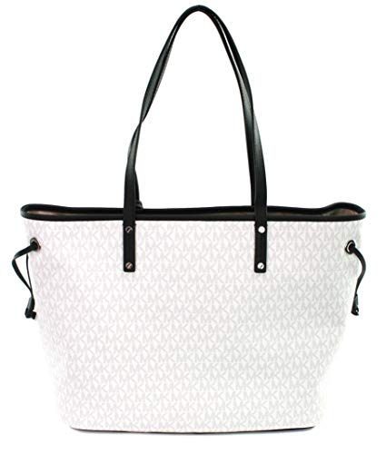 Michael Kors Monogrammed White Designer Shopper Tote Bag