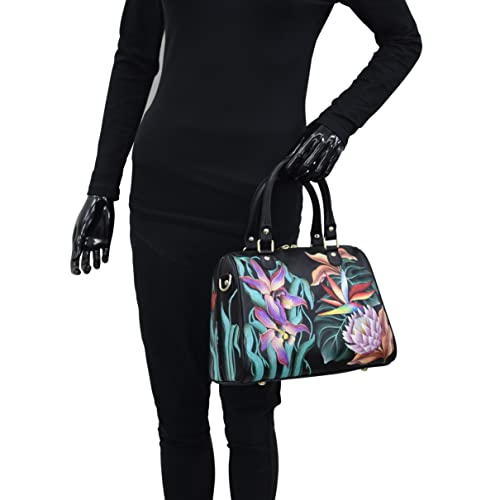 Anuschka Hand-Painted Leather Satchel Shoulder Bag - Island Escape