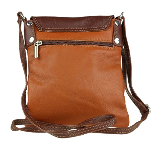 Coffee Brown Leather Girly Shoulder Bag