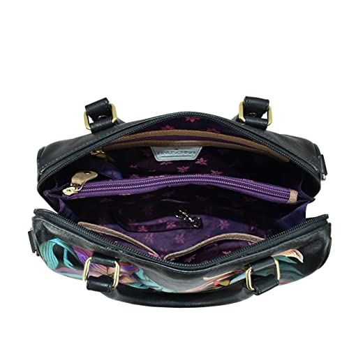 Anuschka Hand-Painted Leather Satchel Shoulder Bag - Island Escape