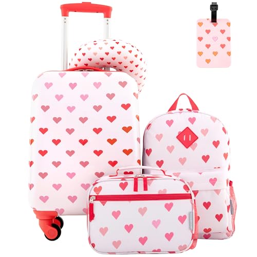 Hearts Designer Luggage Set for Fashionable Kids