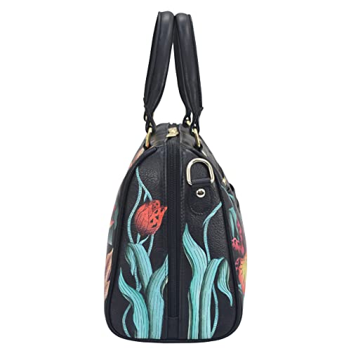 Anuschka Hand-Painted Leather Satchel Shoulder Bag - Island Escape