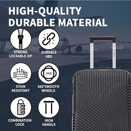 Flymax 29" Large Suitcase Durable Hard Shell Designer