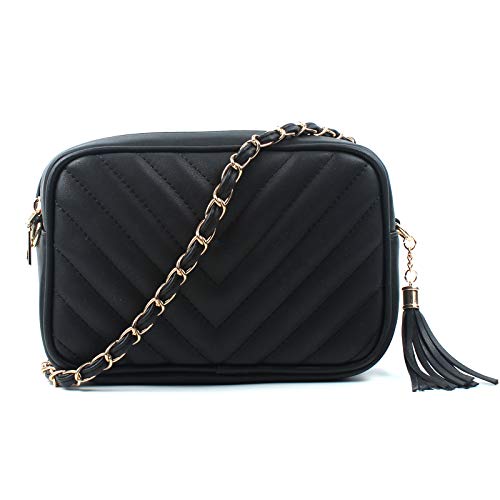 AOSSTA Black Designer Shoulder Bag - Small Size
