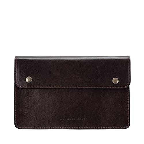 Italian Handmade Dark Brown Leather Clutch/Wrist Bag for Men