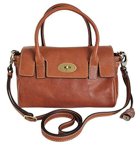 Gianni Conti Small Light Brown Italian Leather Handbag