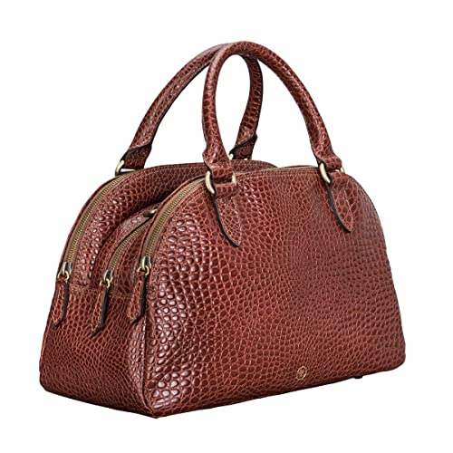 Maxwell Scott Women's Leather Bowling Bag | LilianaS Croco | Italy
