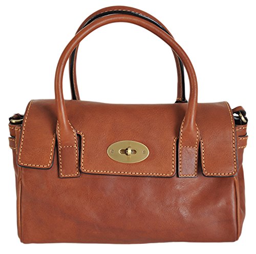 Gianni Conti Small Light Brown Italian Leather Handbag