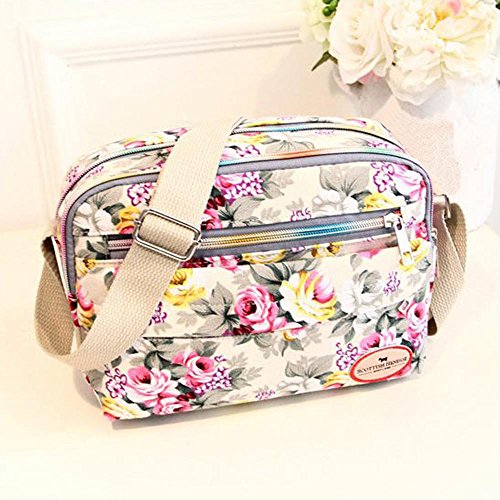 Halijack Beige White Shoulder Bag for Women