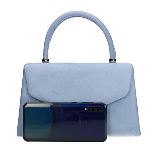 SwankySwans Kendall Suede Velvet Envelope Clutch Bag Women