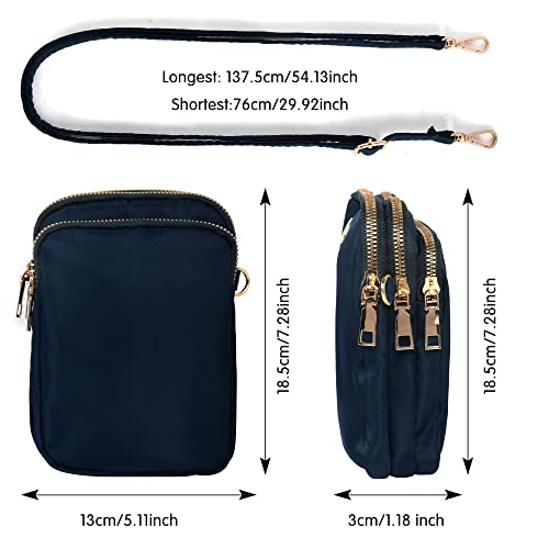 Lollanda Crossbody Phone Bag with Adjustable Strap (Dark Blue)