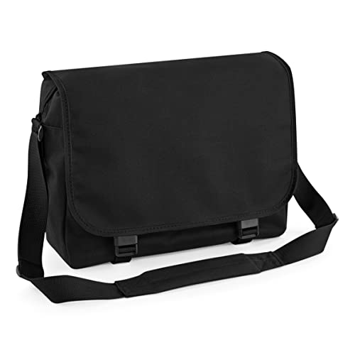 Black BagBase Messenger Bag, Size: approx 38x30x12cm