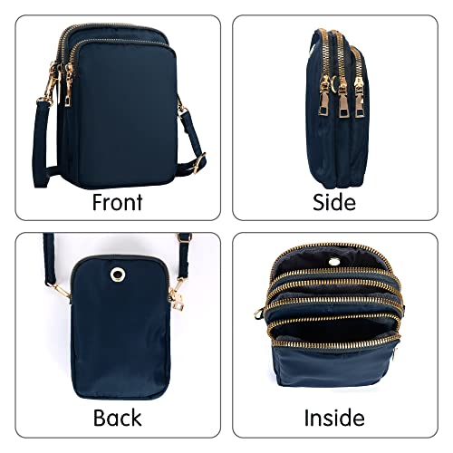 Lollanda Crossbody Phone Bag with Adjustable Strap (Dark Blue)