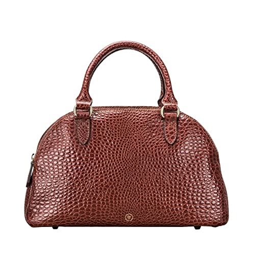 Maxwell Scott Women's Leather Bowling Bag | LilianaS Croco | Italy