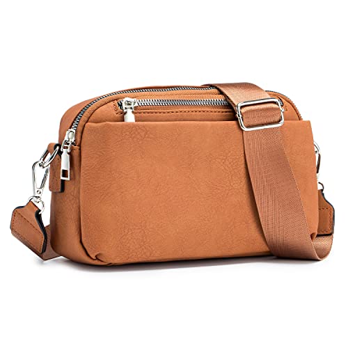 Roulens Women's Vegan Leather Multifunction Shoulder Bag