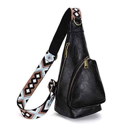 Black waterproof Holres crossbody chest bag for women