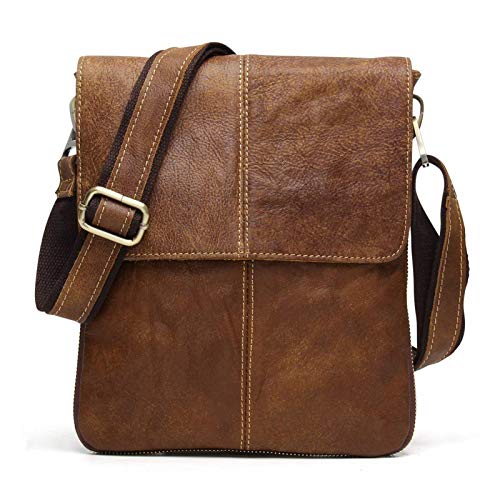 BAIGIO Men's Leather Shoulder Satchel Bag