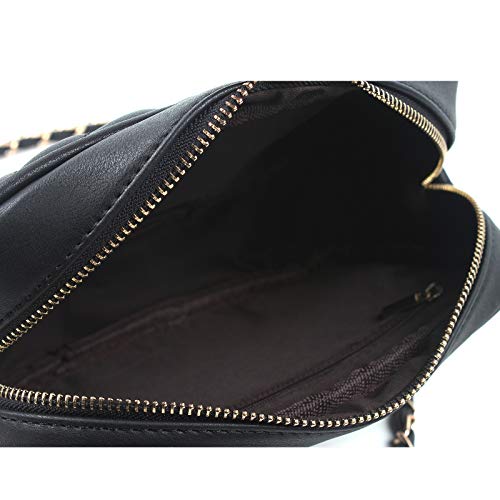 AOSSTA Black Designer Shoulder Bag - Small Size