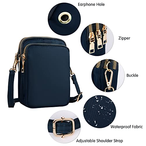 Lollanda Crossbody Phone Bag with Adjustable Strap (Dark Blue)