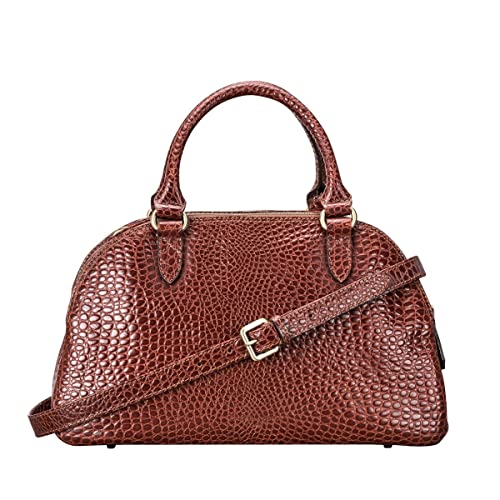 Maxwell Scott Women's Leather Bowling Bag | LilianaS Croco | Italy