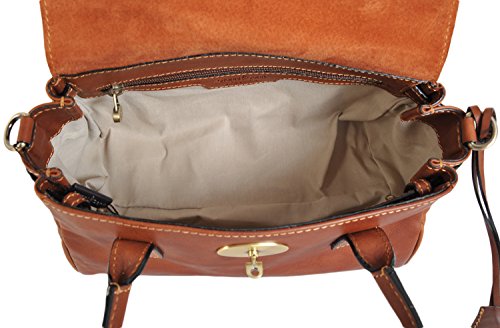 Gianni Conti Small Light Brown Italian Leather Handbag