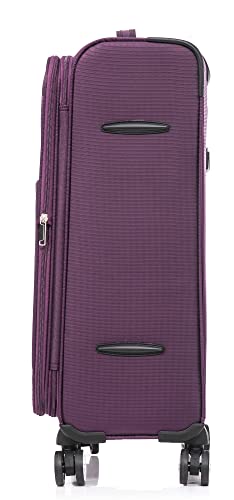 Violet Designer Handbag: Ultra-Light 4-Wheel Rotating