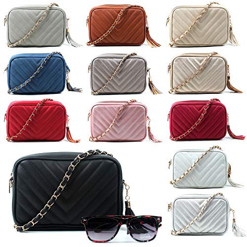 AOSSTA Black Designer Shoulder Bag - Small Size