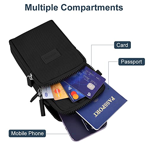 Aucuu Crossbody Phone Wallet Bag with Adjustable Strap