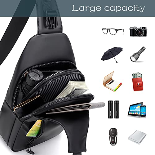 Victop Lightweight Waterproof Sling Crossbody Bag with USB