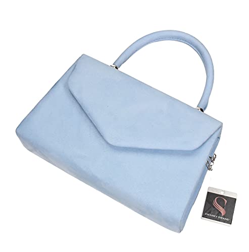 SwankySwans Kendall Suede Velvet Envelope Clutch Bag Women