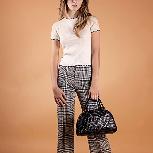 Maxwell Scott Women's Leather Bowling Bag | LilianaS Croco | Italy