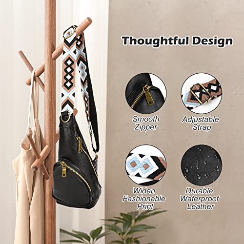 Black waterproof Holres crossbody chest bag for women