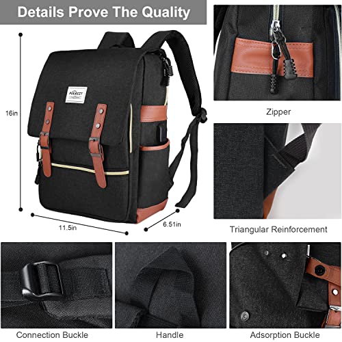 Vintage 15,6 Zoll Laptop Rucksack für Herren, Mädchen