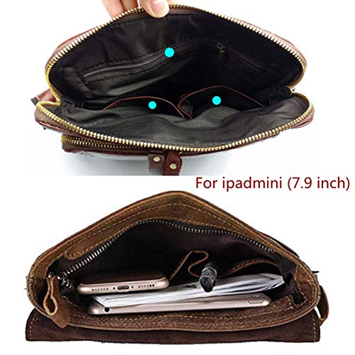 BAIGIO Men's Leather Shoulder Satchel Bag