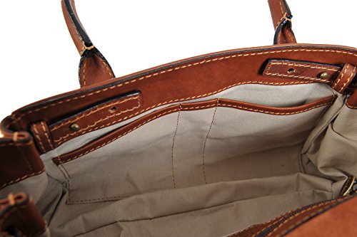 Gianni Conti Small Light Brown Italian Leather Handbag