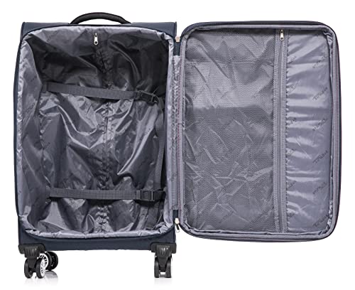 Violet Designer Handbag: Ultra-Light 4-Wheel Rotating